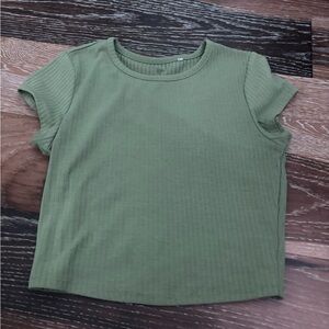 PACSUN green ribbed baby tee